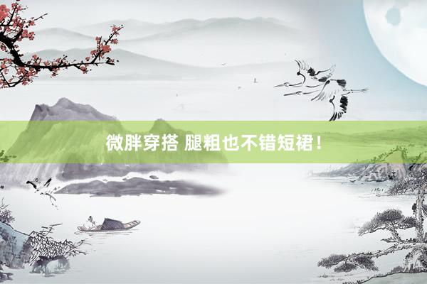 微胖穿搭 腿粗也不错短裙！