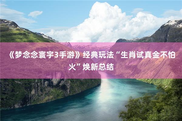 《梦念念寰宇3手游》经典玩法“生肖试真金不怕火”焕新总结