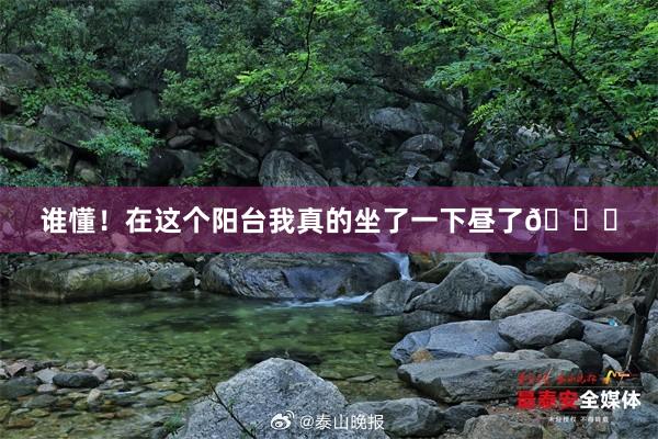 谁懂!在这个阳台我真的坐了一下昼了😂